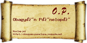 Obagyán Pénelopé névjegykártya